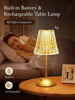 Crystal Bedside Crystal Table Lamp With Touch Control