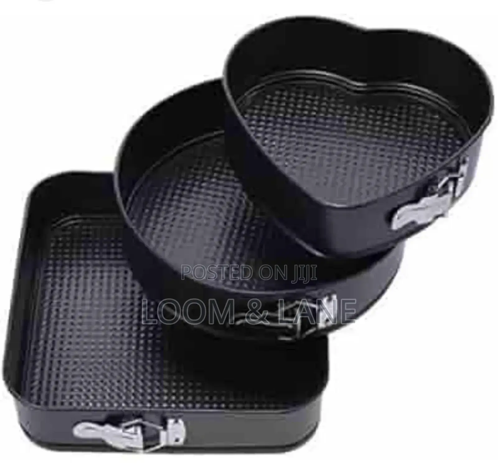 3pcs Multipurpose Round,Square,Heart Cake Pan