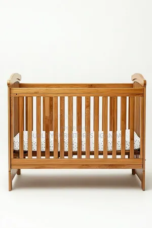 Plain Wooden Baby Cot