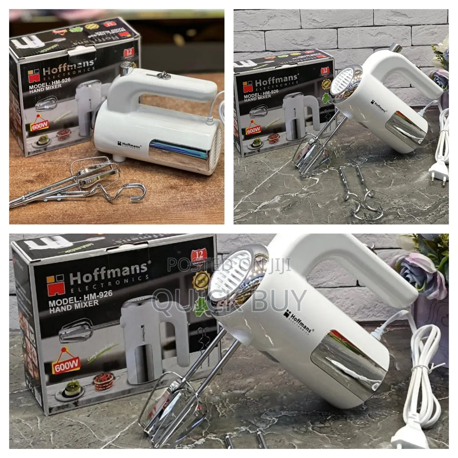 Egg and Dough Beater Hand Mixer Electric White Color