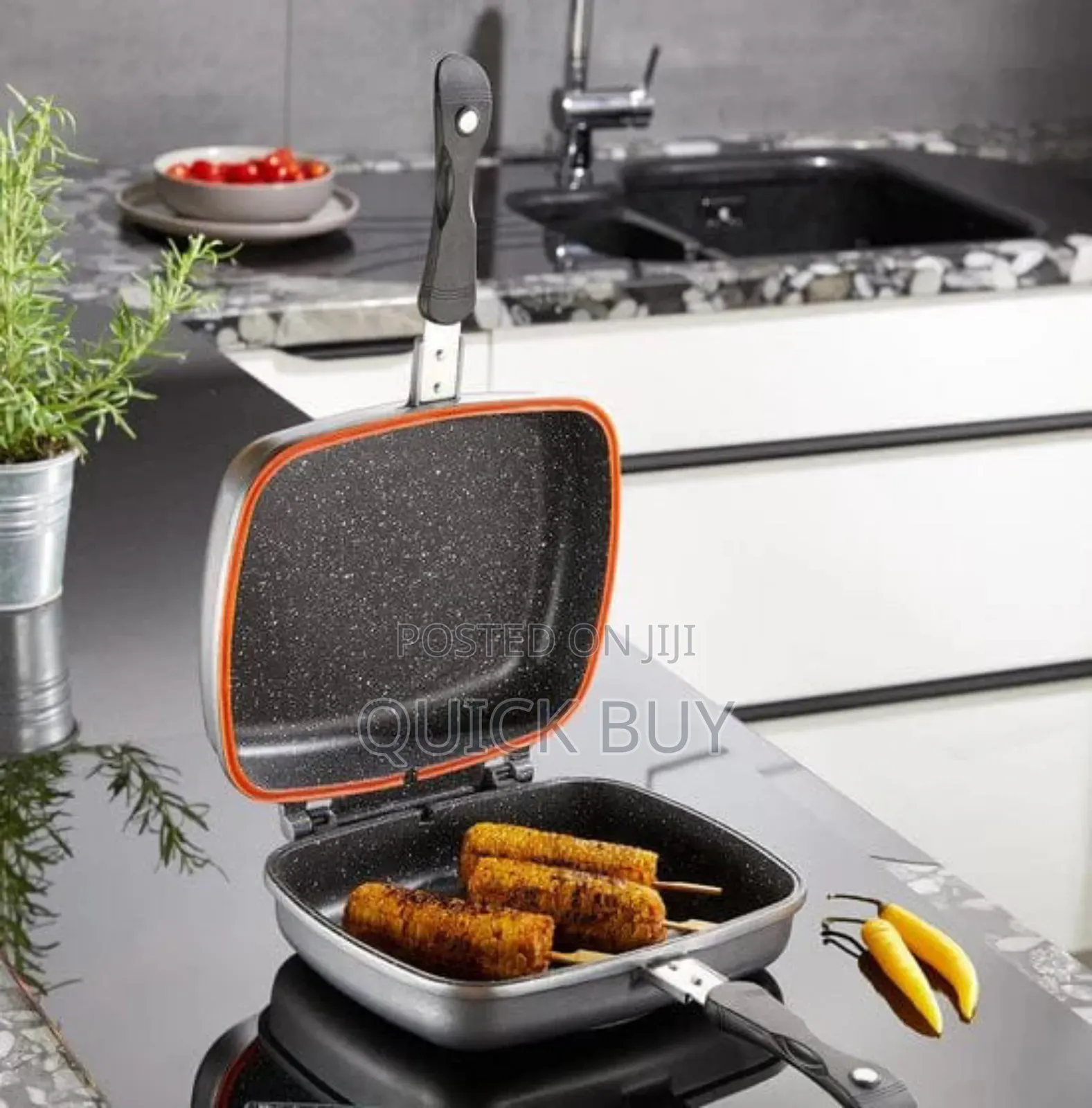 Non Stocy Dessini Aluminum Two-Sided Double Grill