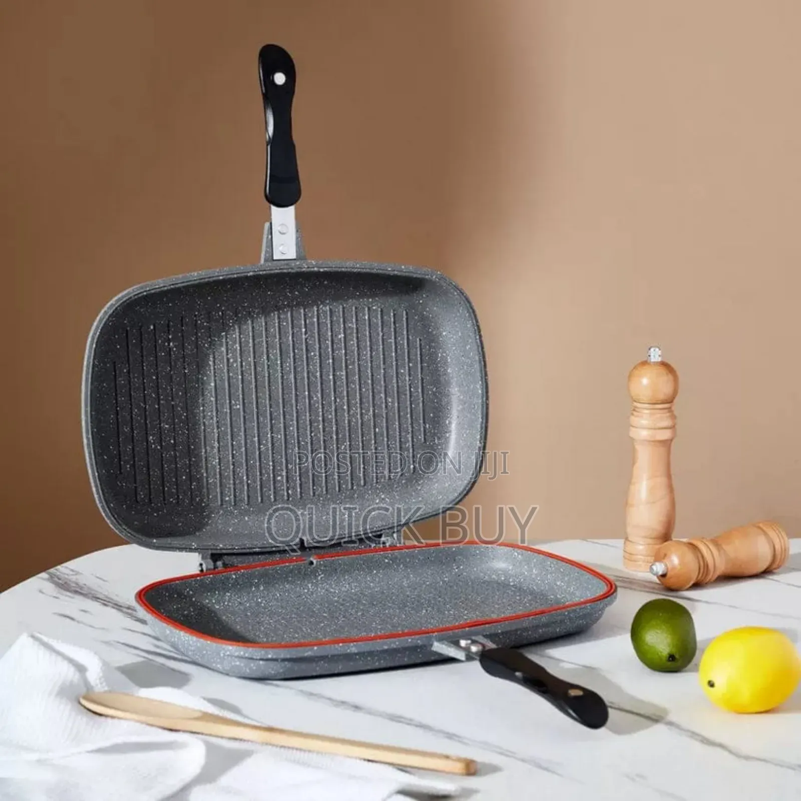 Non Stocy Dessini Aluminum Two-Sided Double Grill
