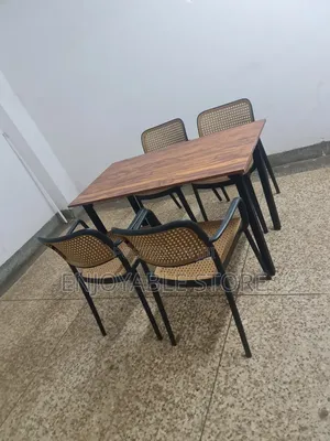Imported Restaurant Plastic Chairs and Table 120cm Set
