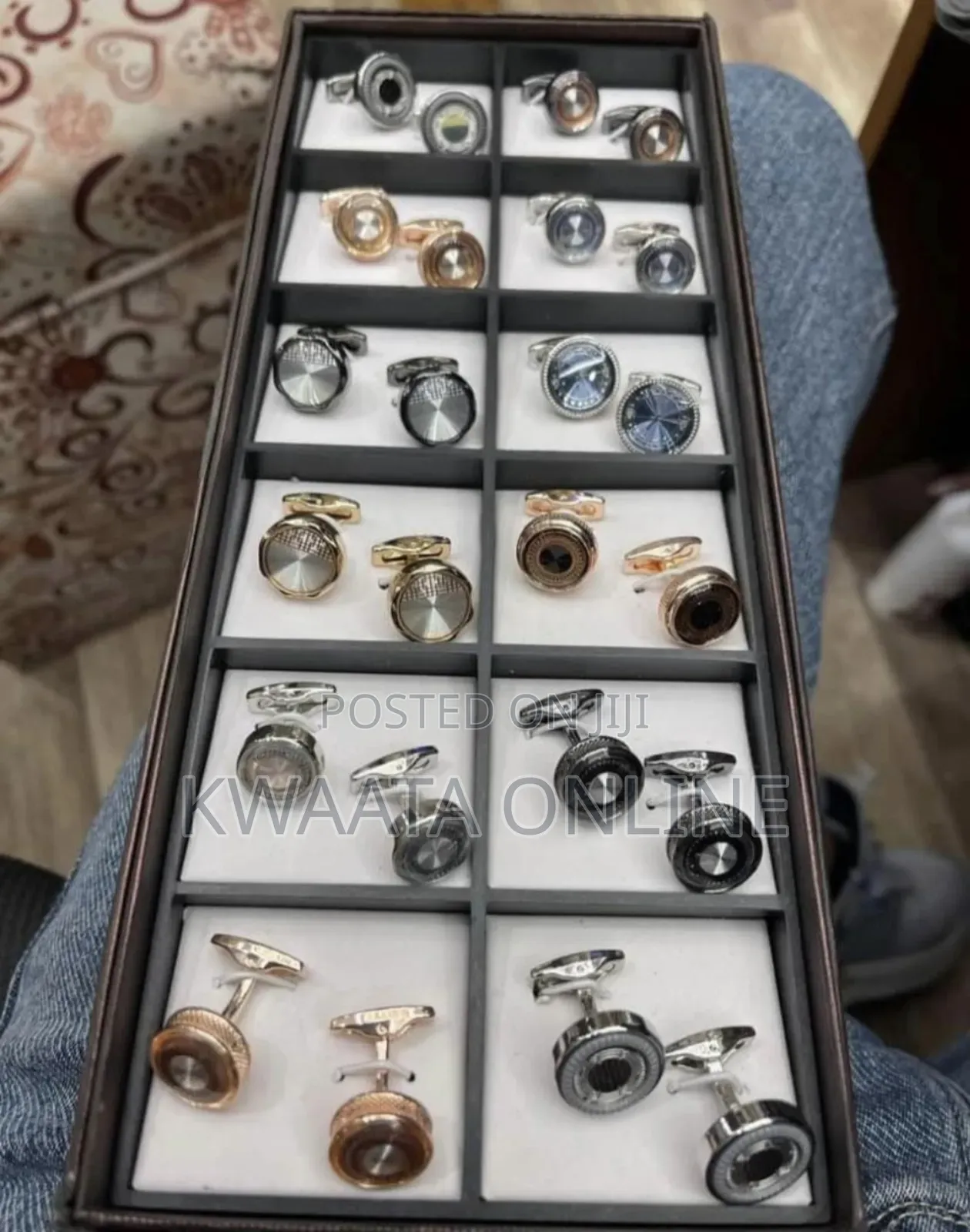 1 Pair Cufflinks Unique Classic Tone Set For Men