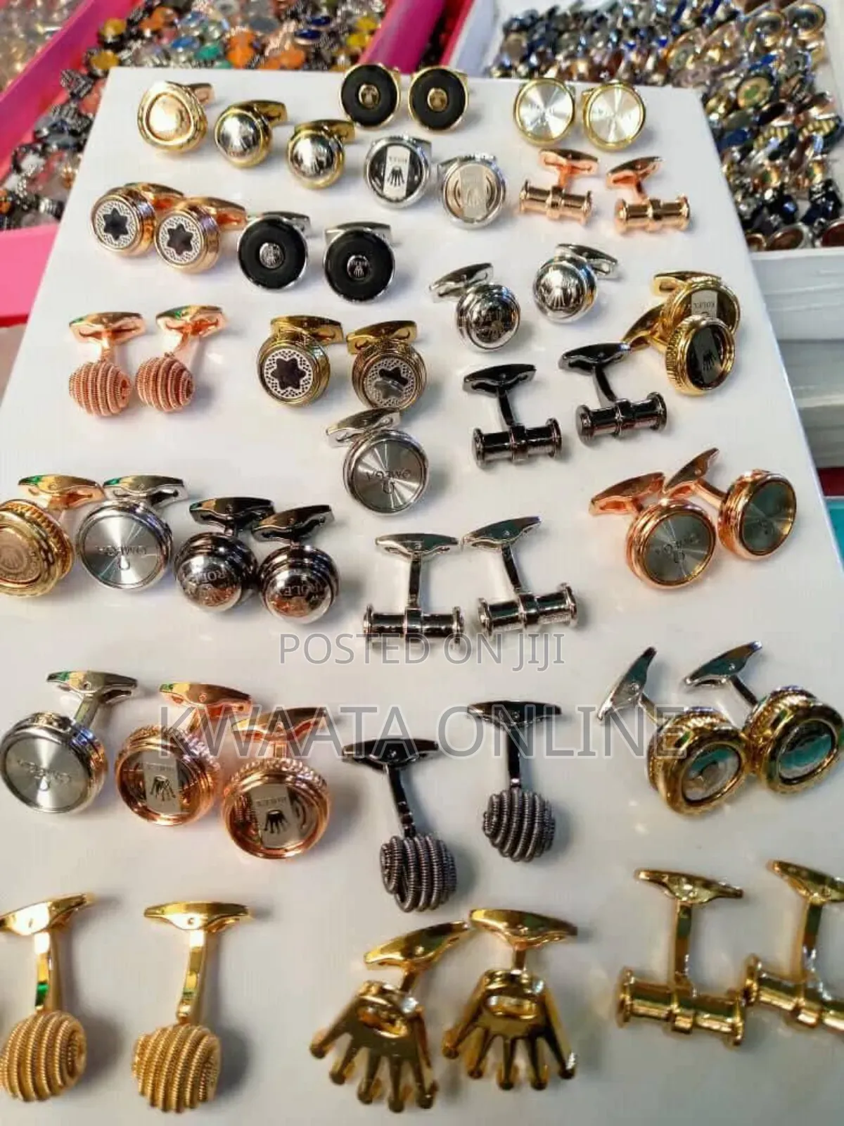 1 Pair Cufflinks Unique Classic Tone Set For Men