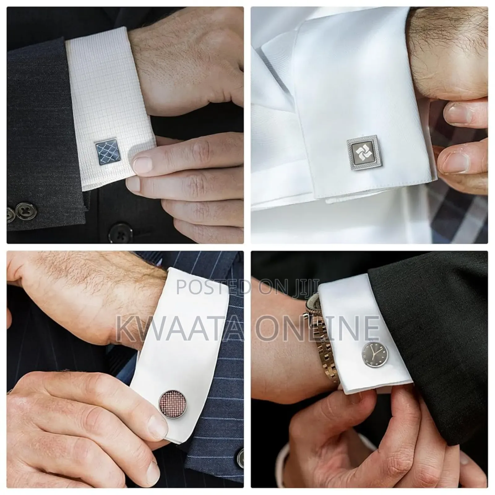 1 Pair Cufflinks Unique Classic Tone Set For Men