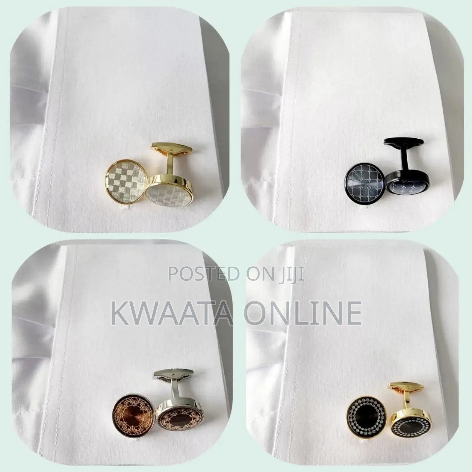 1 Pair Cufflinks Unique Classic Tone Set For Men