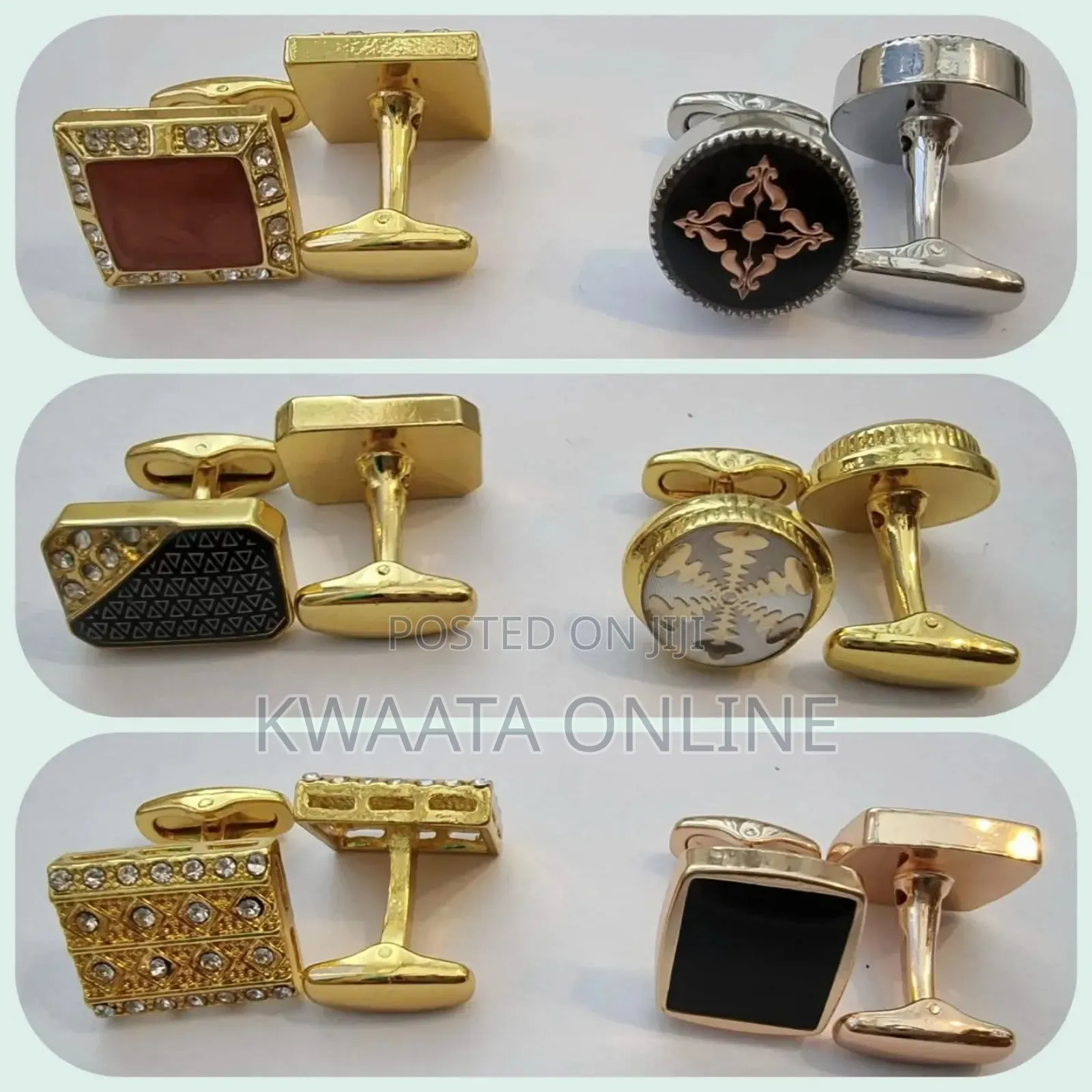 1 Pair Cufflinks Unique Classic Tone Set For Men