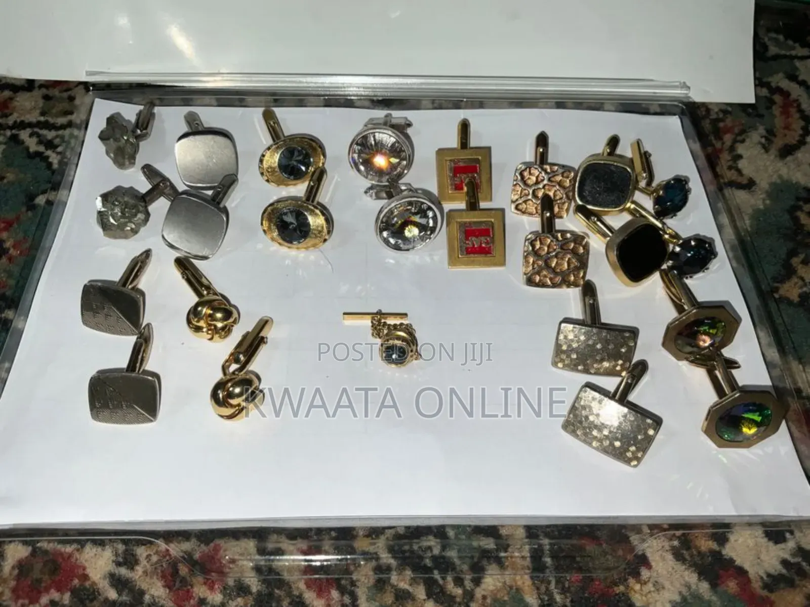 1 Pair Cufflinks Unique Classic Tone Set For Men
