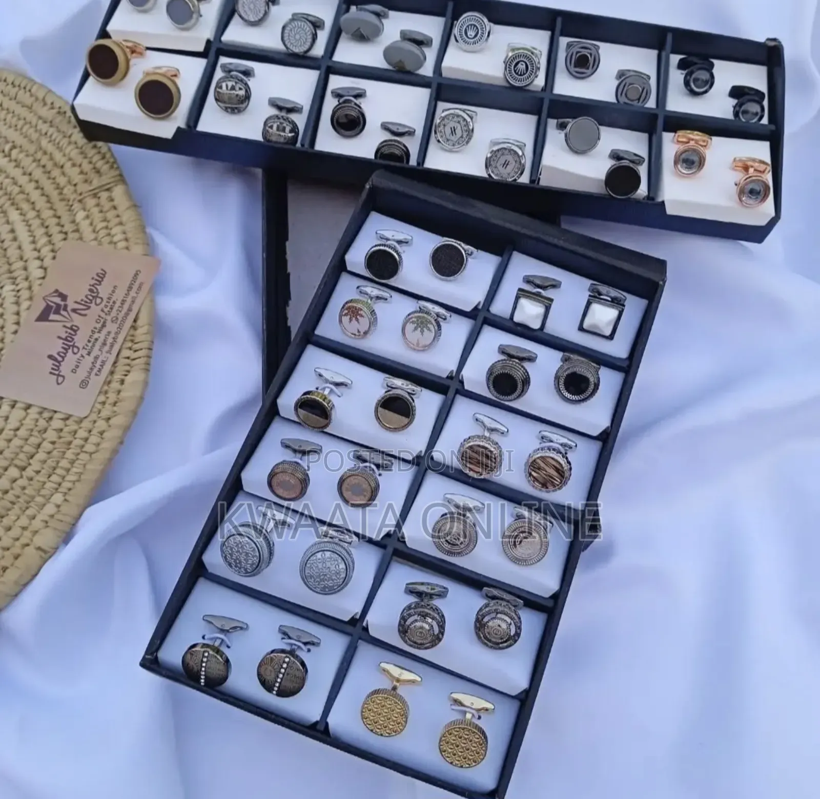 1 Pair Cufflinks Unique Classic Tone Set For Men