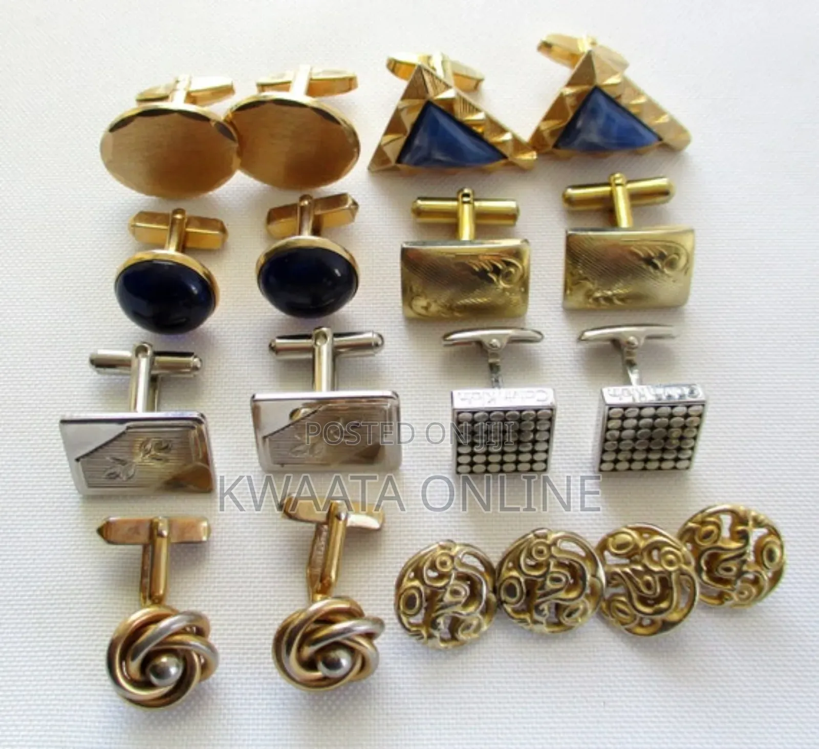 1 Pair Cufflinks Unique Classic Tone Set For Men