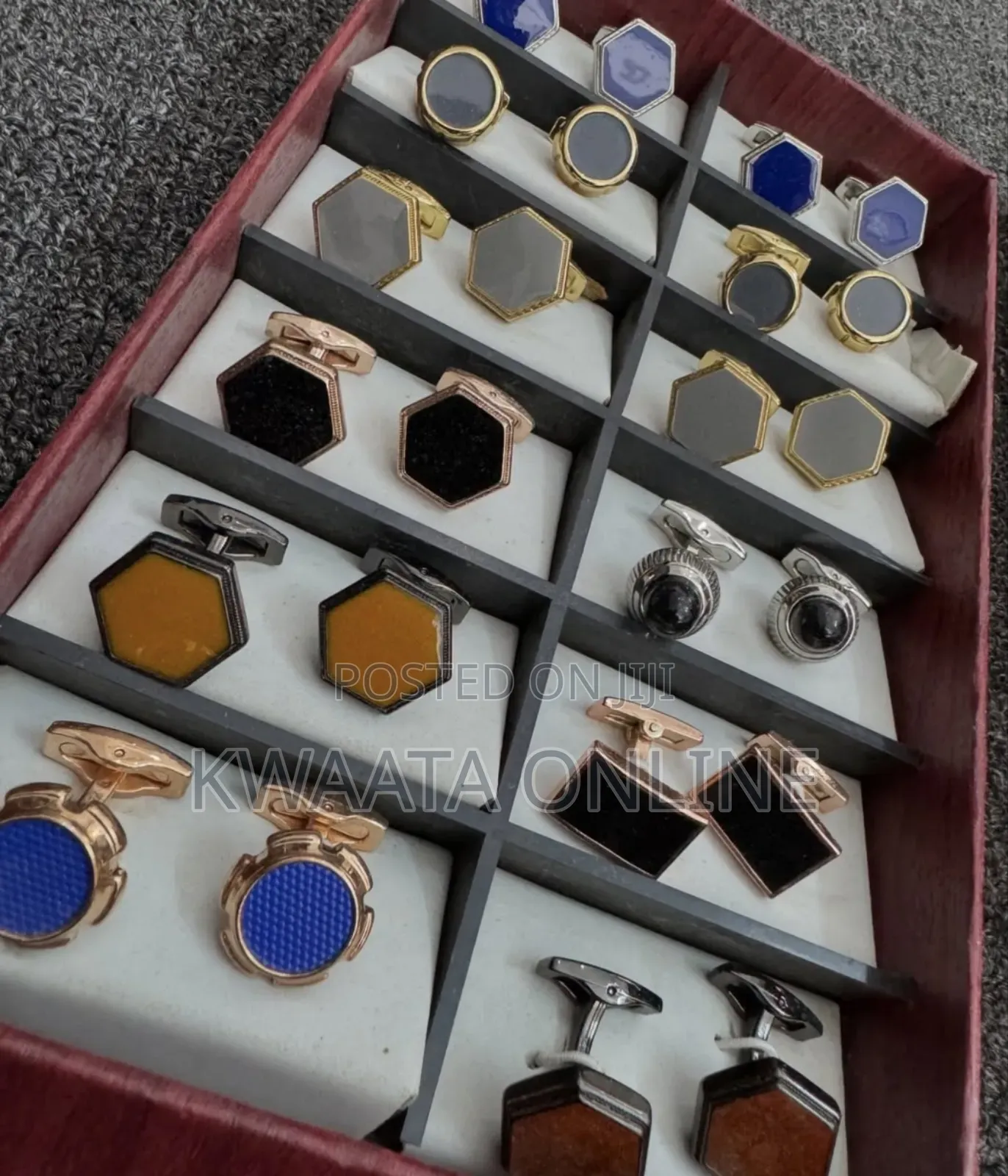 1 Pair Cufflinks Unique Classic Tone Set For Men
