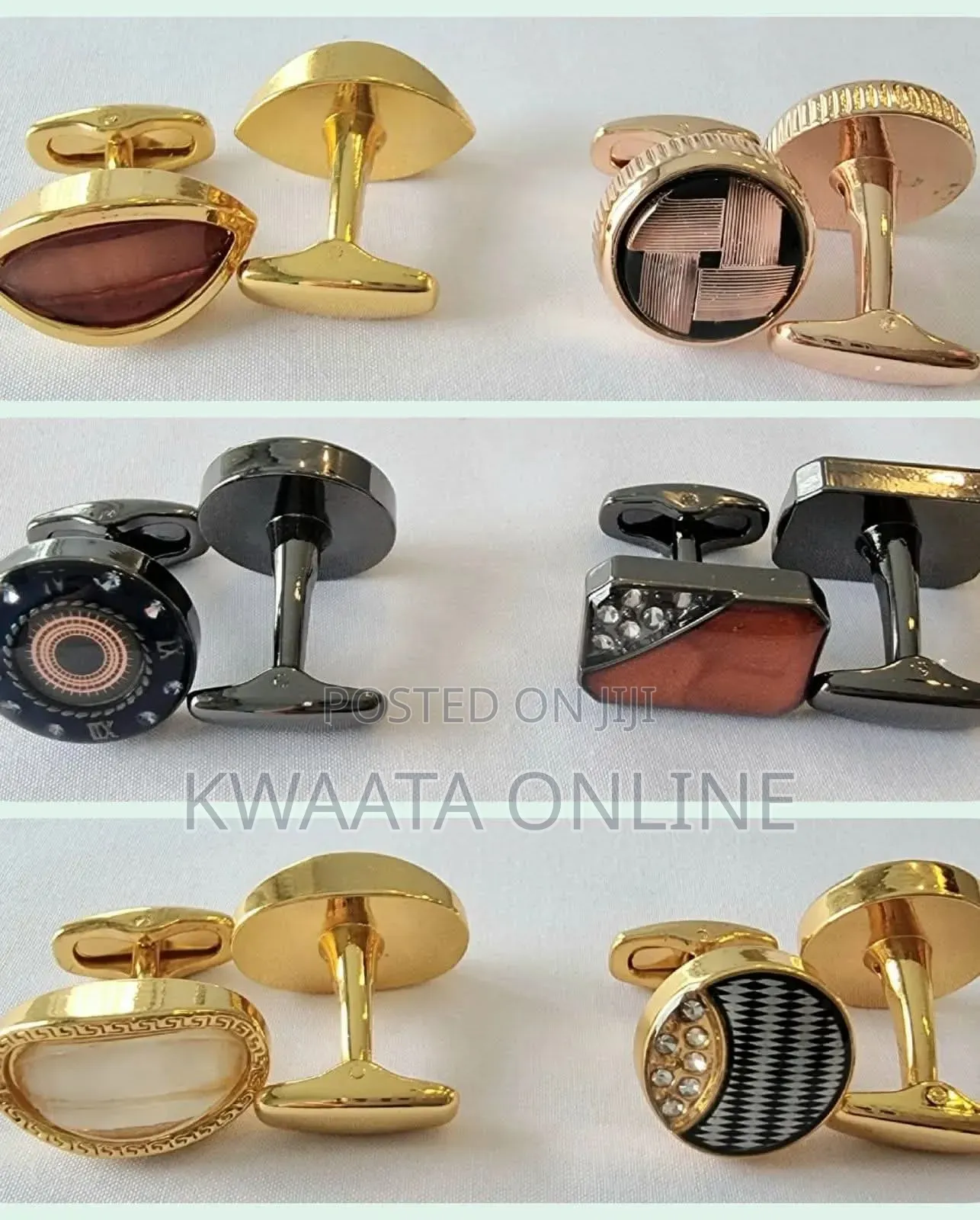 1 Pair Cufflinks Unique Classic Tone Set For Men