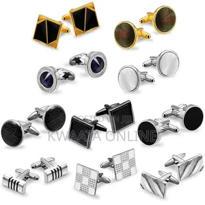 1pair Cufflinks For Men Elegant Tone Fashion Design