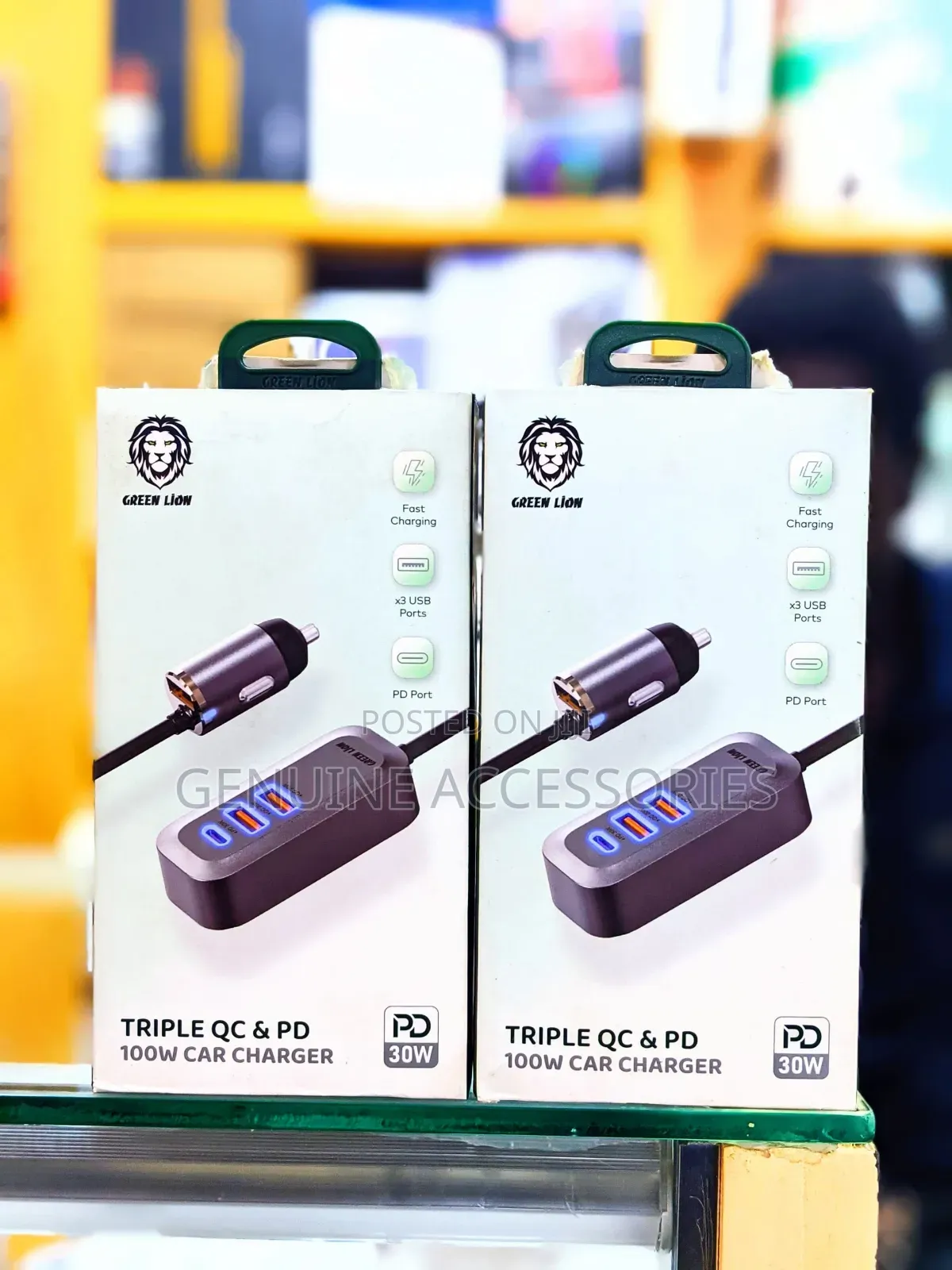 Tripple Qc Pd 100w Car Charger
