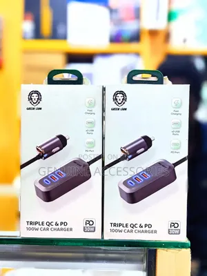 Tripple Qc Pd 100w Car Charger