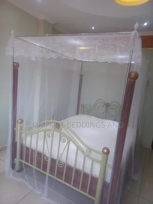 Metallic Four Stand Mosquito Net White 4*6, 5*6, 6*6