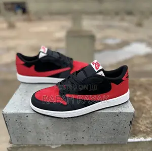 Original Red/Black Nike Air Jordan 1 Low X Travis Scott