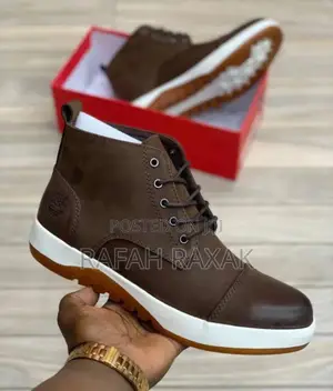 Original Coffee Brown/White Timberland Casual Leather Boots