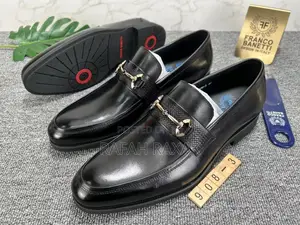 Original Black Super Classic Franco Banetti Leather Loafers