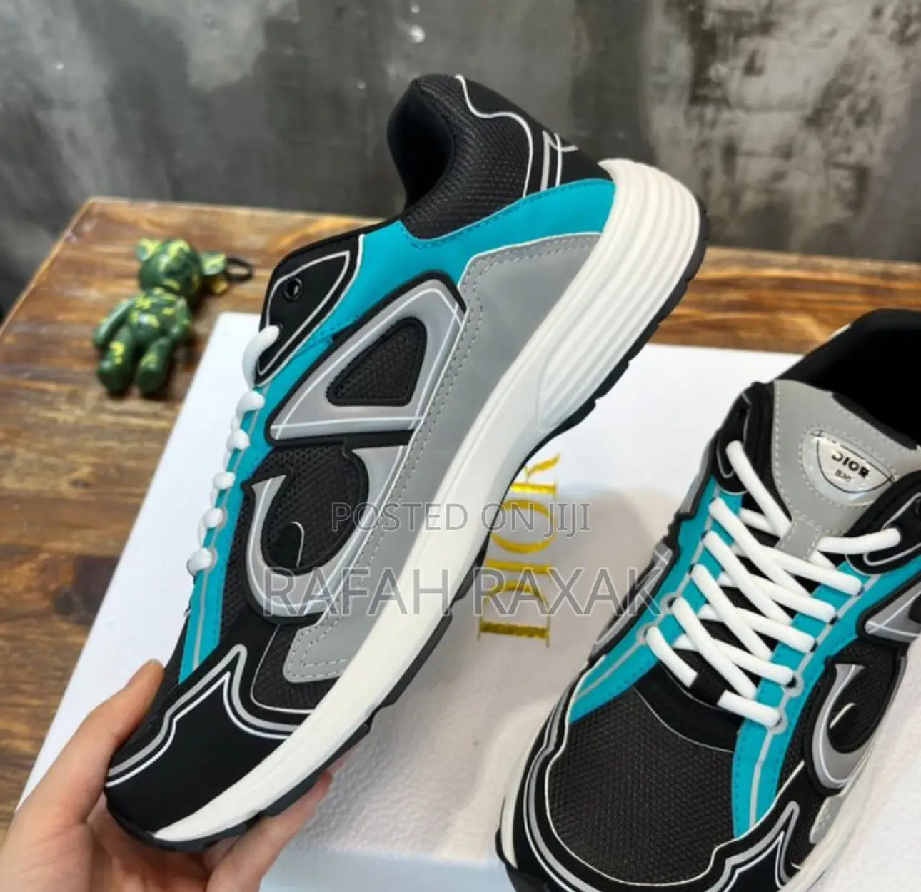 Original Christian Dior B30 Black/Mint Sneakers