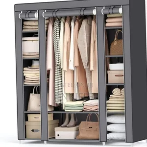 3 Folding Wardrobe,Comes With Jointed Metal Rods