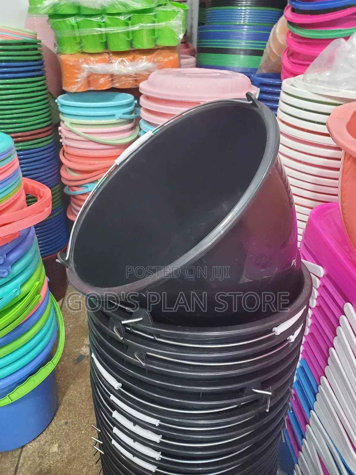 10litres Plastic Buckets Black Color