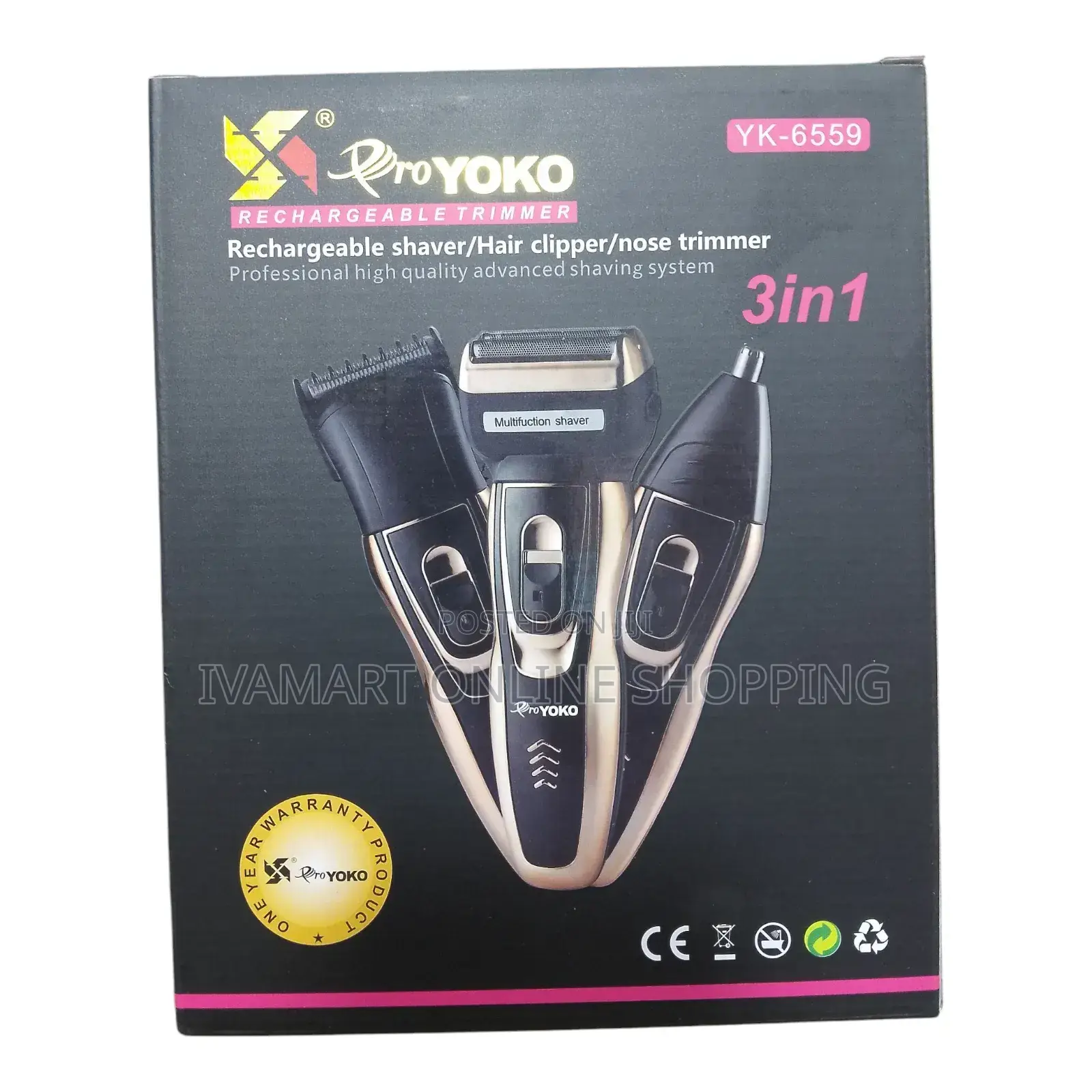 3 in 1 Pro Yoko Rechargeable Trimmer