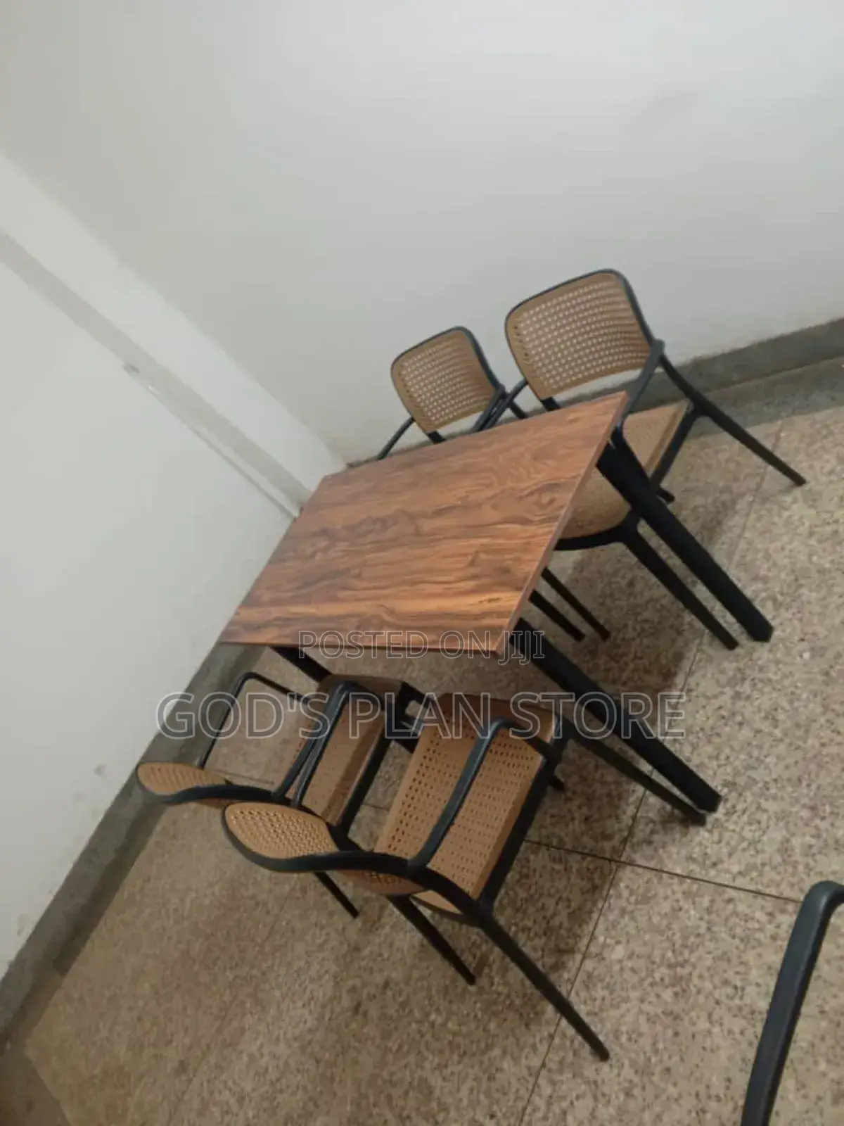 Stackable Dining Plastic Chairs and Table