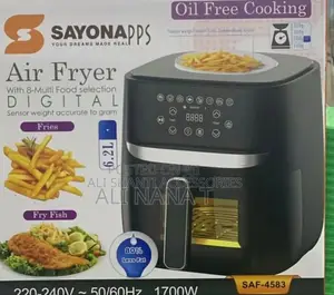 6.2l Sayona Air Fryer, Digital Air Fryer Sayona