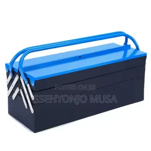 3-Tier Metal Tool Box - 5 Tray Fold Out Steel Storage