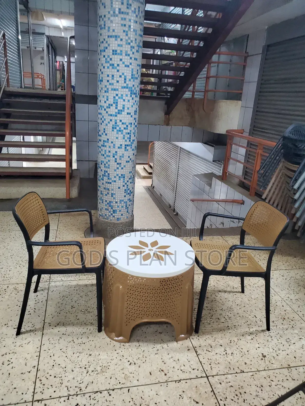 Plastic Chairs and Table Set