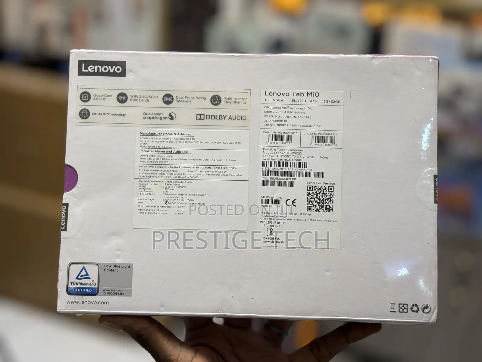 New Lenovo Tab M10 32 GB Black