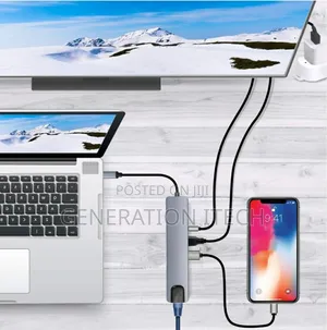 8 in 1 Usb C Hub- Multifunctional Adaptor , Hdmi, Usb, Rj45