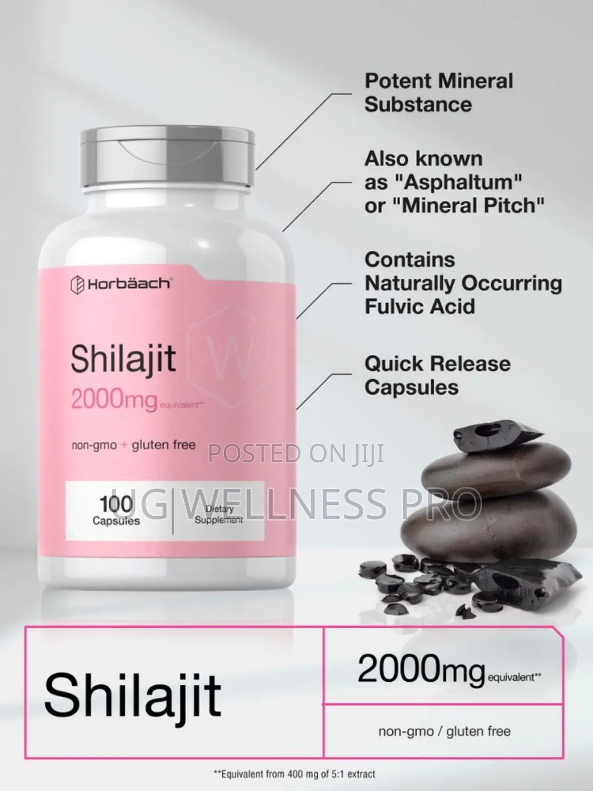 Horbaach Shilajit 2000mg 100 Capsules