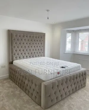 Fabric Beds Available in High Density Mattress 5x6 and 6x6