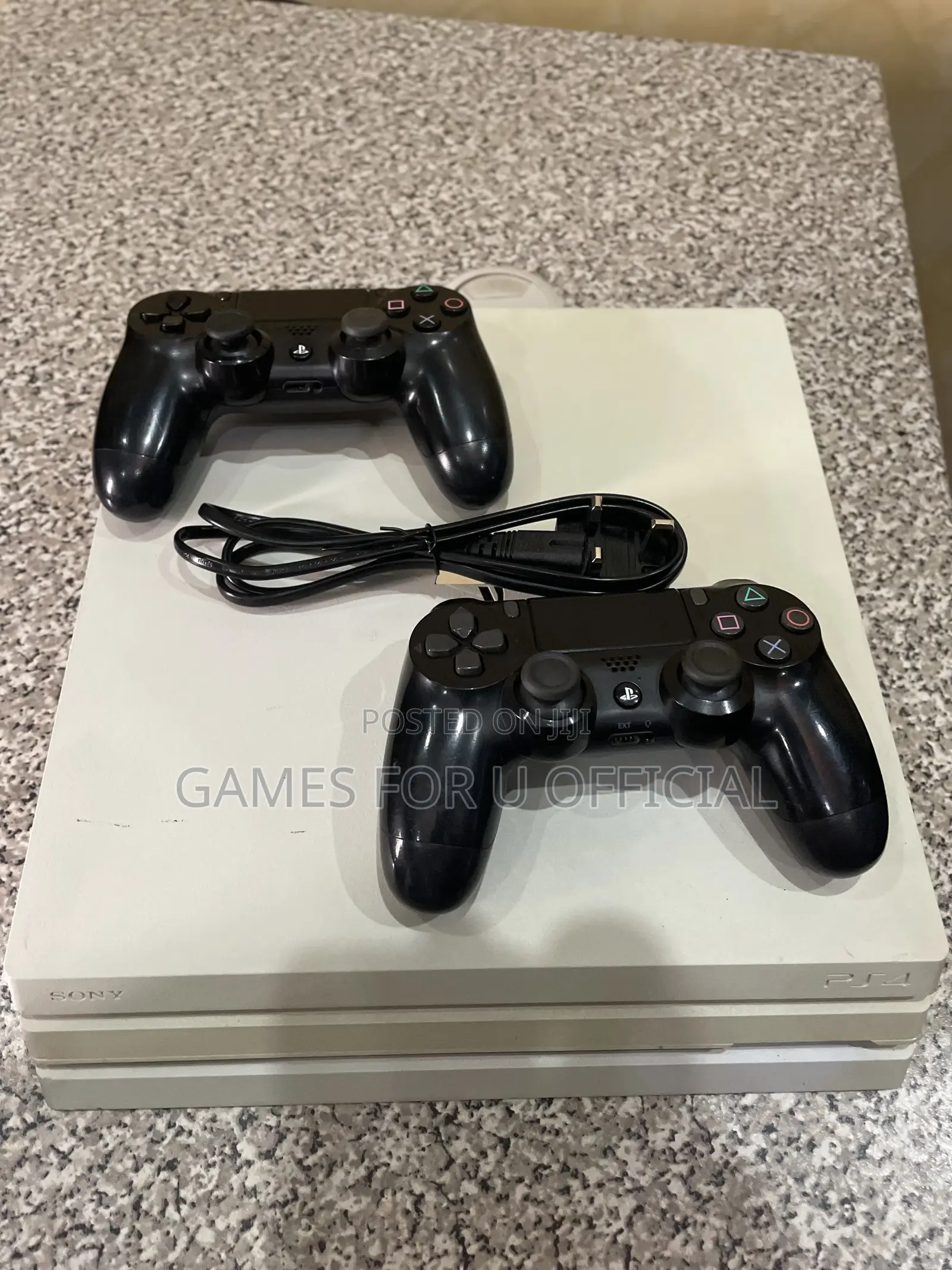 Sony Brand Ps4 Pro White Two Controllers Uk Used*