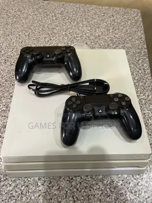 Sony Brand Ps4 Pro White Two Controllers Uk Used*