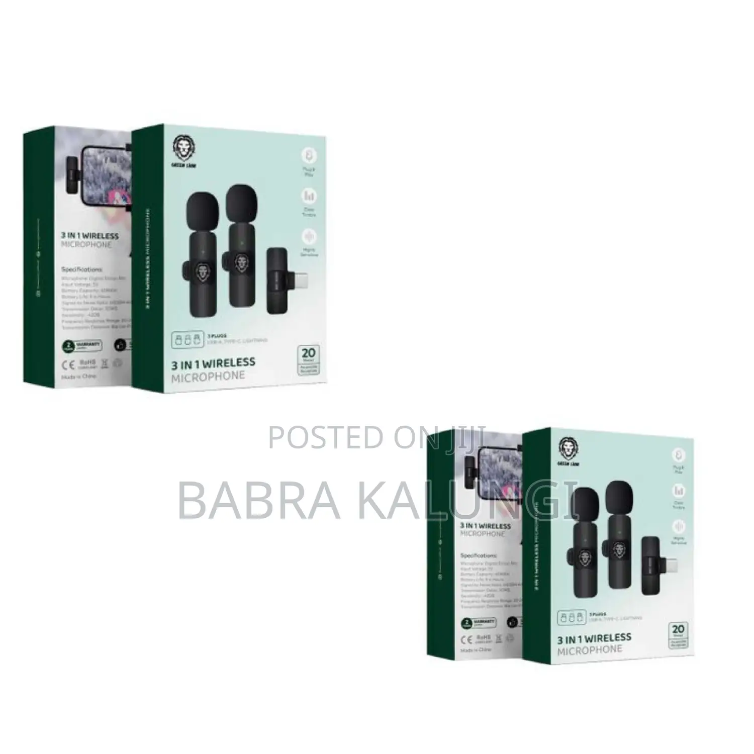 Green Lion 3 in 1 Wireless Microphone