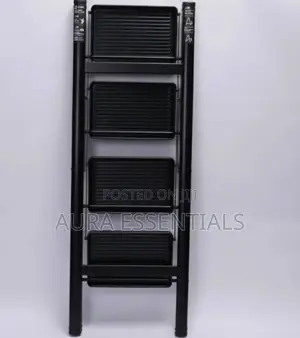 Foldable Ladder 4-Steps Black