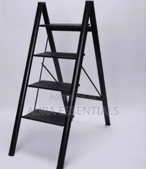 Foldable Ladder 4-Steps Black
