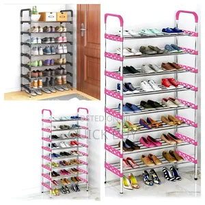 Metallic Shoe Rack 7 Layer Rack Stainless Steel