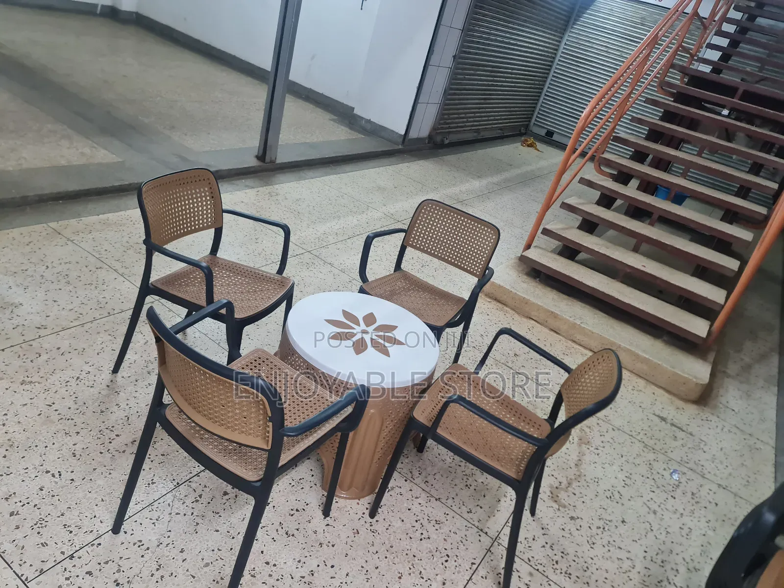 Nordic Plastic Table and 4 Chairs Set