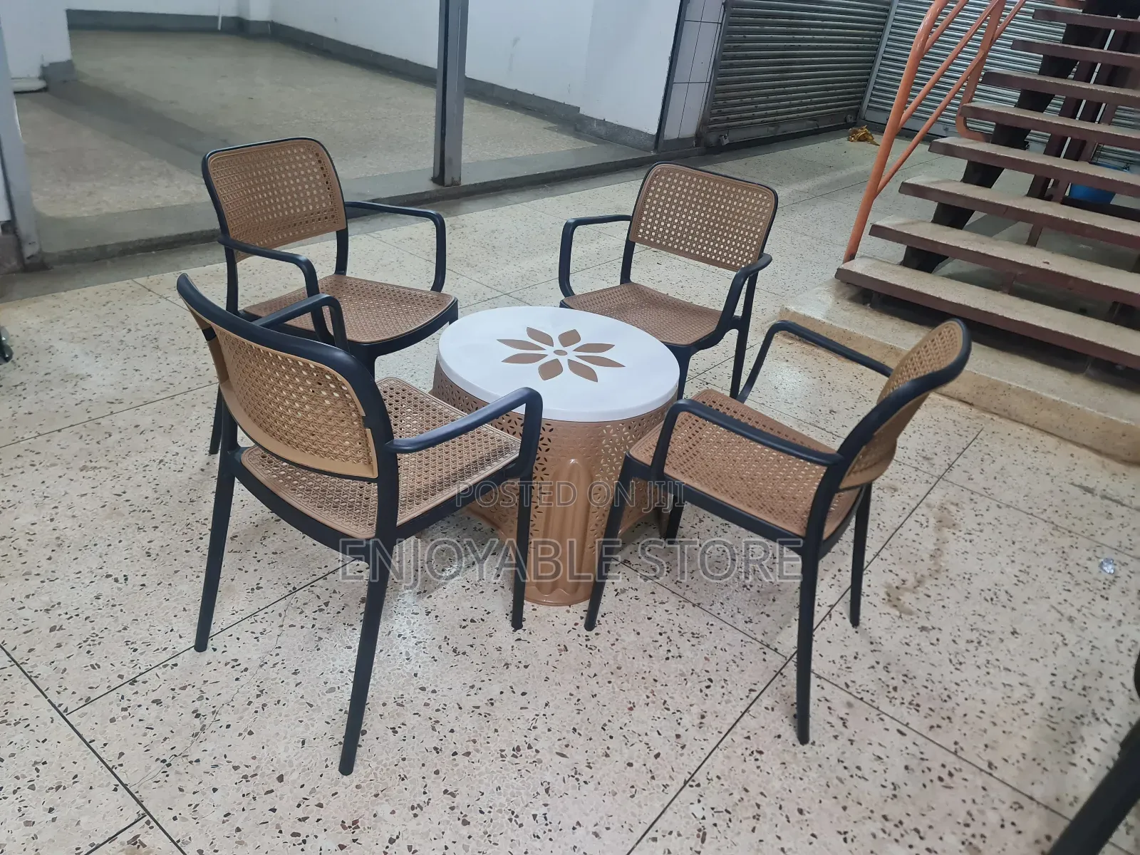 Nordic Plastic Table and 4 Chairs Set