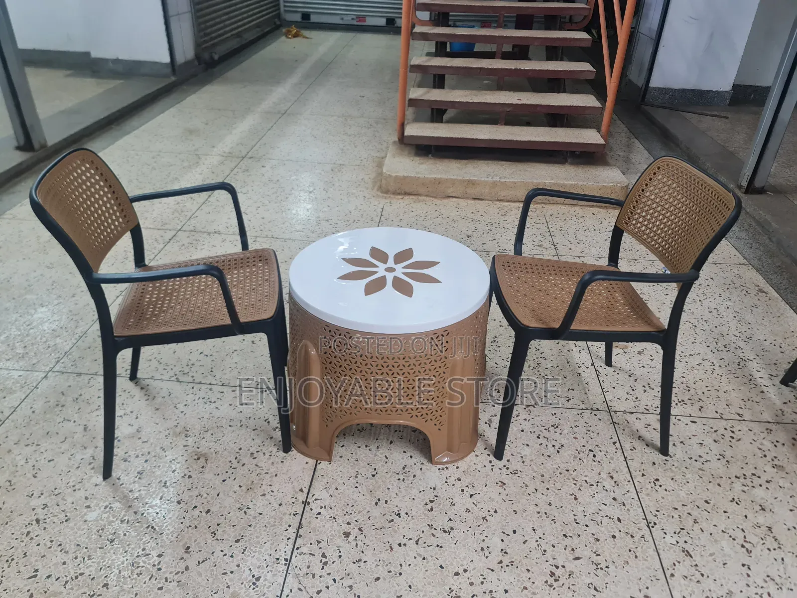 Nordic Plastic Table and 4 Chairs Set
