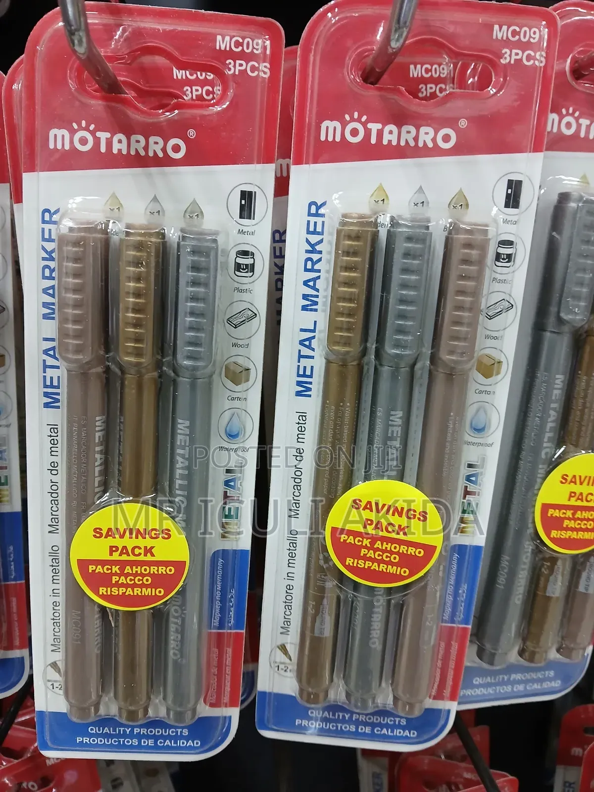 3pc High Quality Waterproof Plastic,Cardboard Metal Markers