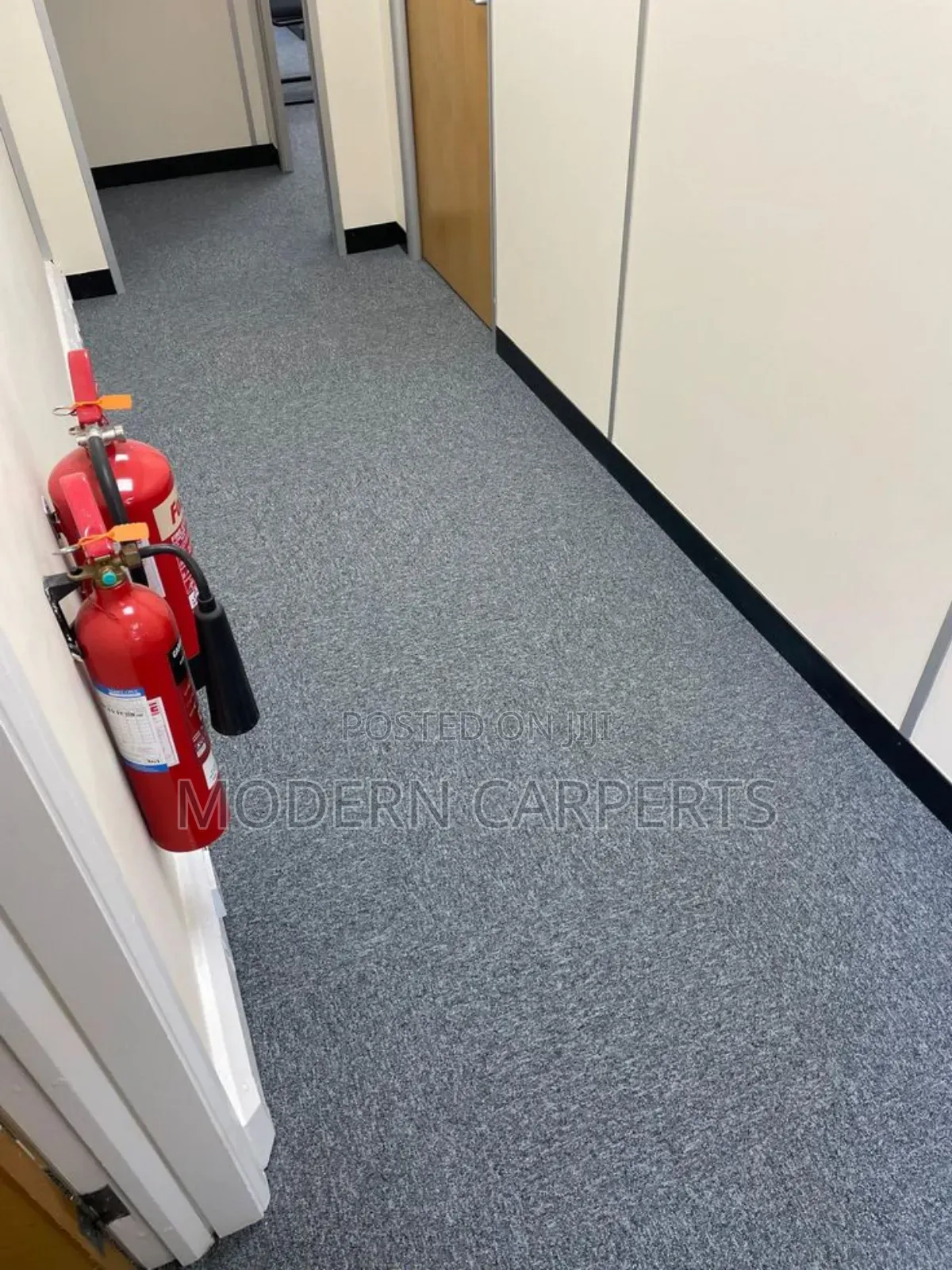 Light Gray Office Wollen Carpets