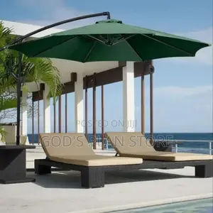 Garden Umbrellas With Its Base Green