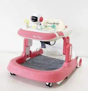 Baby Walker With Toys Grey Color | Entertaining Baby Walker