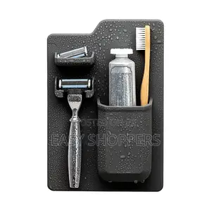 Silicone Bathroom Organizer Caddy Waterproof With Mirror